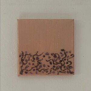 Handmade Rose Gold Canvas with Amethyst Accents